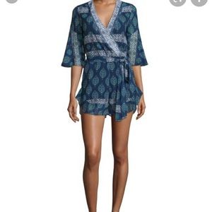 N/Nicholas Temple Print Wrap romper